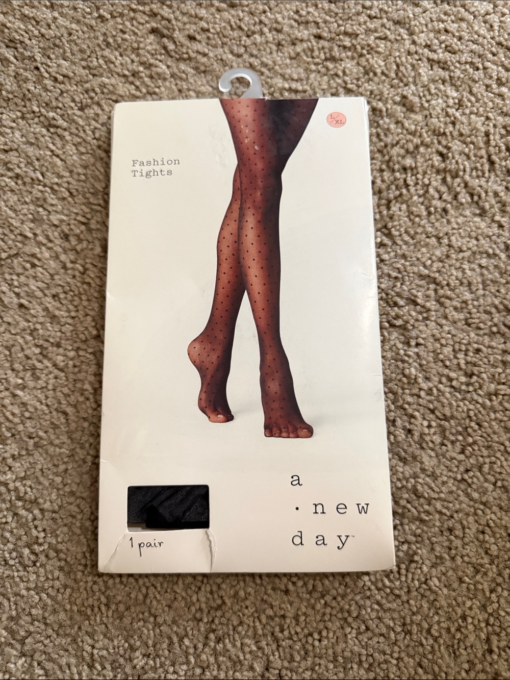a new day Black Sheer Dot Pattern Tights
